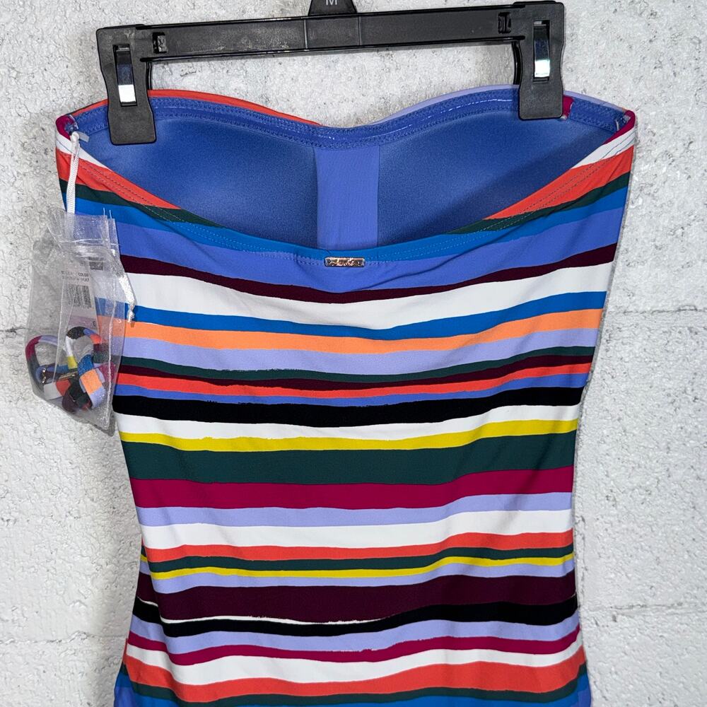 Anne Cole Painted Stripe Bandeau One-Piece Swimsuit multi 6 $98 - Picture 7 of 13